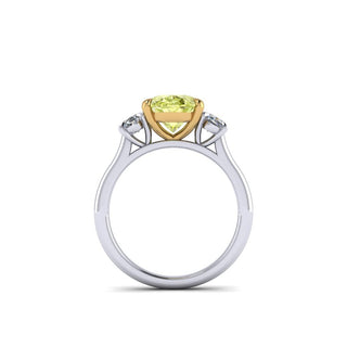 Oval Cut with Oval Cut Side Stones  Lindsey Leigh Jewelry.
