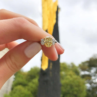 Oval Cut with Oval Cut Side Stones  Lindsey Leigh Jewelry.
