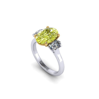 Oval Cut with Oval Cut Side Stones  Lindsey Leigh Jewelry.
