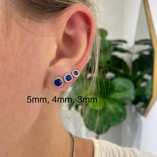 Chatham Sapphire Earrings  Lindsey Leigh Jewelry.
