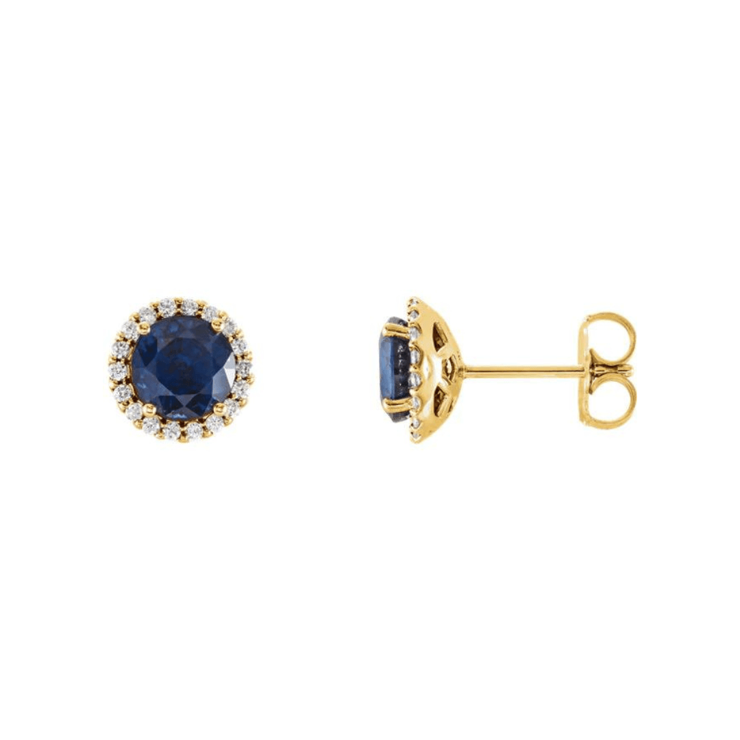 Chatham Sapphire Earrings - Lindsey Leigh Jewelry