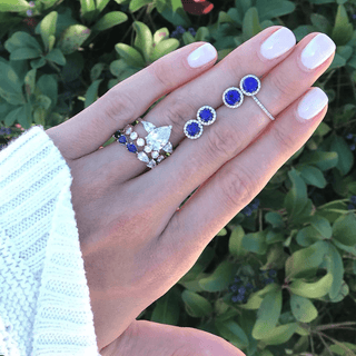 Chatham Sapphire Earrings  Lindsey Leigh Jewelry.
