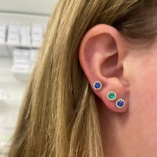 Chatham Sapphire Earrings  Lindsey Leigh Jewelry.
