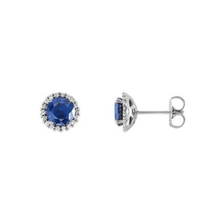 Chatham Sapphire Earrings  Lindsey Leigh Jewelry.
