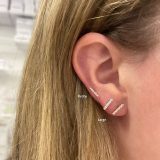 Classic Diamond Bar Studs  Lindsey Leigh Jewelry.
