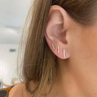 Classic Diamond Bar Studs  Lindsey Leigh Jewelry.

