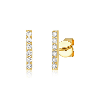 Classic Diamond Bar Studs  Lindsey Leigh Jewelry.
