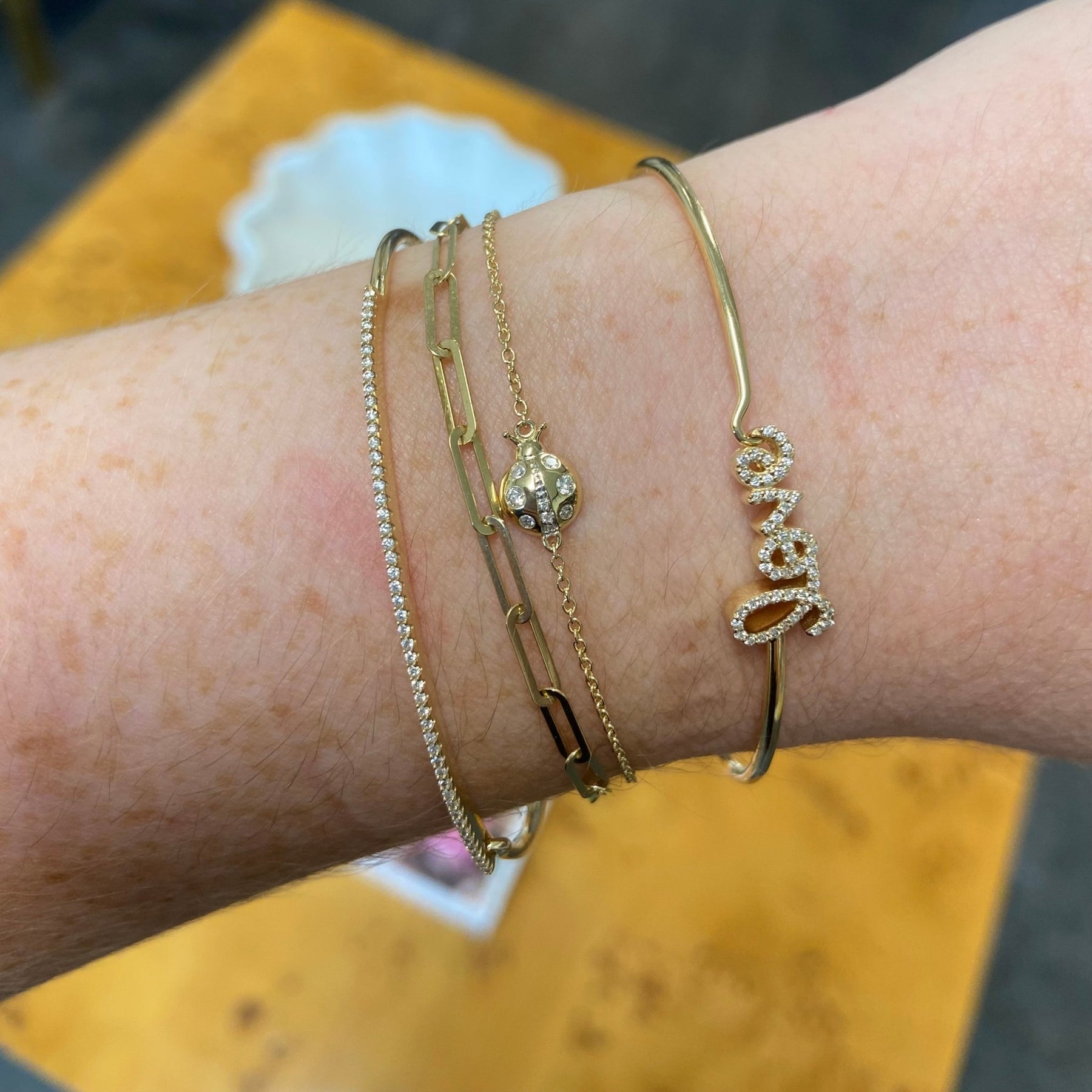 Diamond Crawling Ladybug Bracelet – Milestones by Ashleigh Bergman