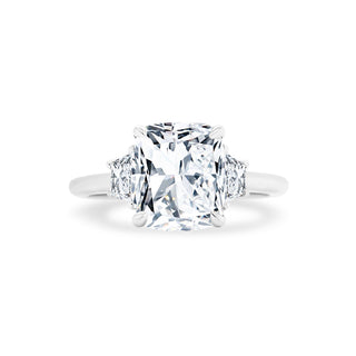 Cushion Cut with Trapezoid Cut Side Stones  Lindsey Leigh Jewelry.
