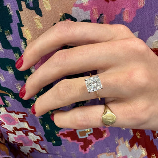 Cushion Cut Solitaire  Lindsey Leigh Jewelry.
