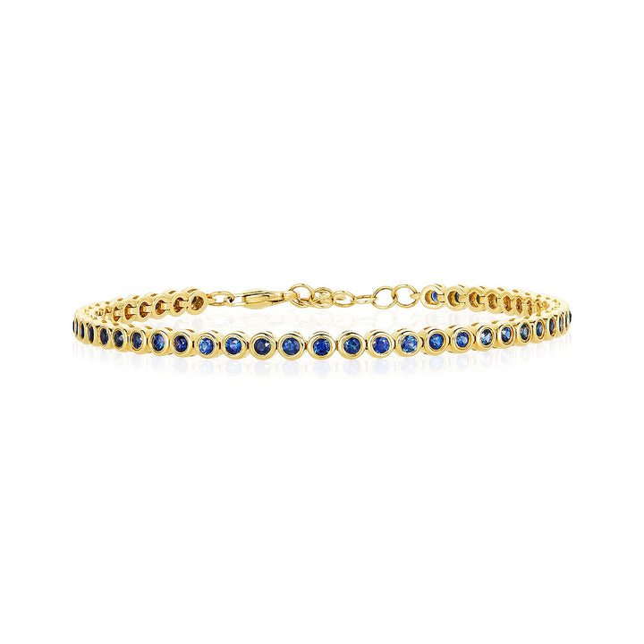 Dainty Bezel Set Gemstone Tennis Bracelet - Lindsey Leigh Jewelry