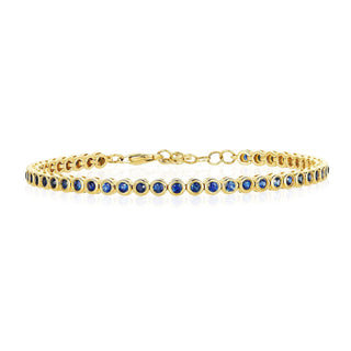 Dainty Bezel Set Gemstone Tennis Bracelet  Lindsey Leigh Jewelry.
