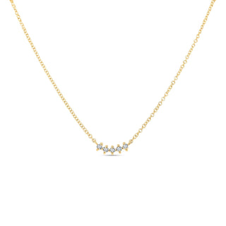 Dainty Diamond Curve Necklace  Lindsey Leigh Jewelry.
