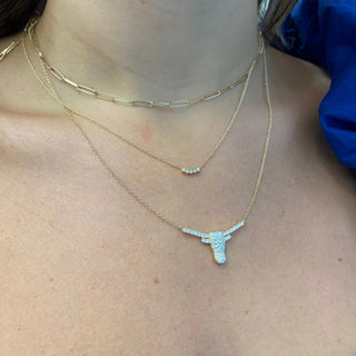 Dainty Diamond Curve Necklace  Lindsey Leigh Jewelry.
