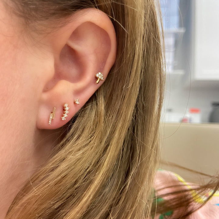 Dainty Diamond Ear Crawler - Lindsey Leigh Jewelry