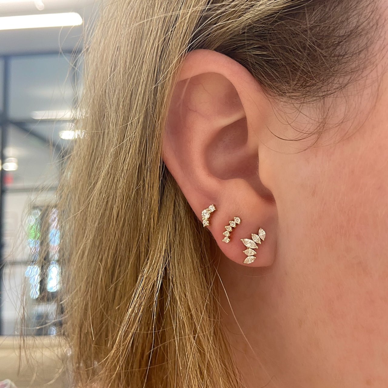 Diamond ear crawler earrings Clearance