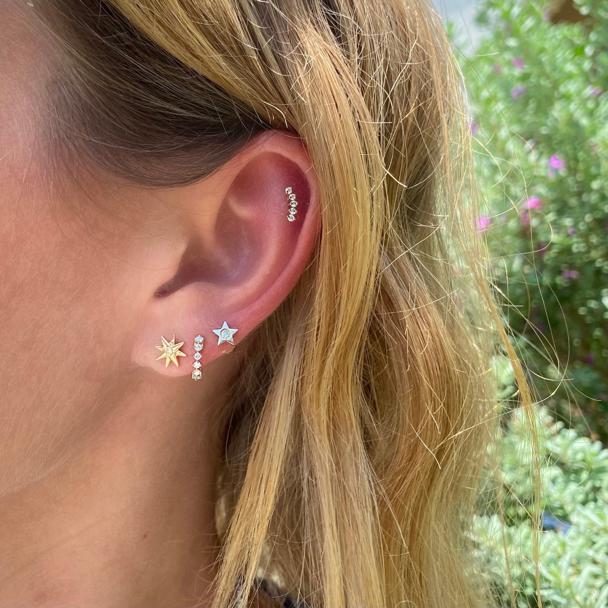 Dainty Diamond Ear Crawler - Main Image