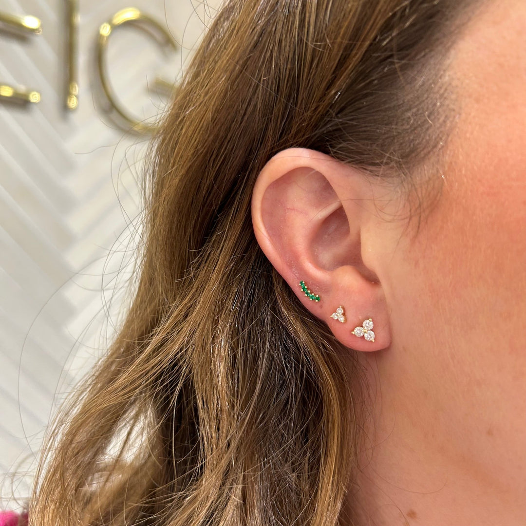 Dainty Gemstone Ear Crawler - Lindsey Leigh Jewelry
