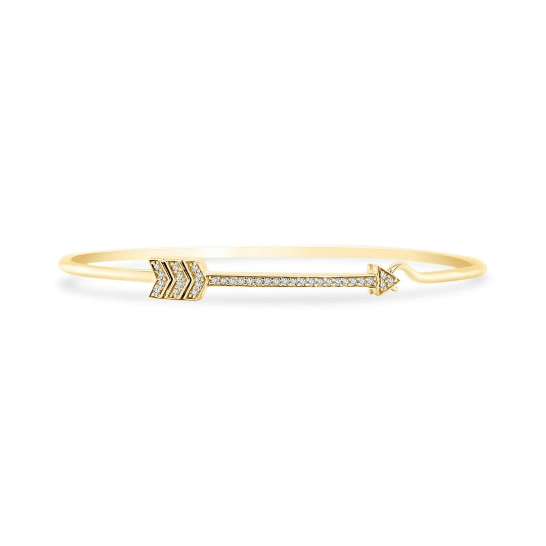 Diamond Arrow Bangle - Lindsey Leigh Jewelry