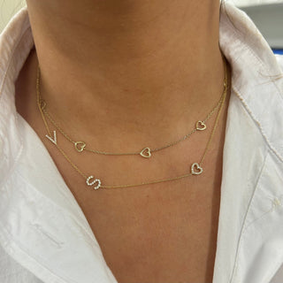 Diamond Asymmetrical Initial Necklace  Lindsey Leigh Jewelry.
