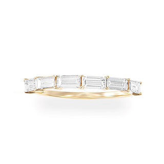 Diamond Baguette Halfway Band  Lindsey Leigh Jewelry.
