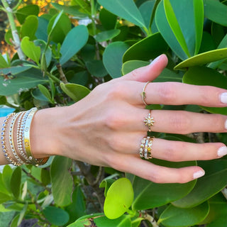Diamond Baguette Halfway Band  Lindsey Leigh Jewelry.
