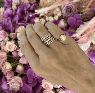 Diamond Baguette Halfway Band  Lindsey Leigh Jewelry.
