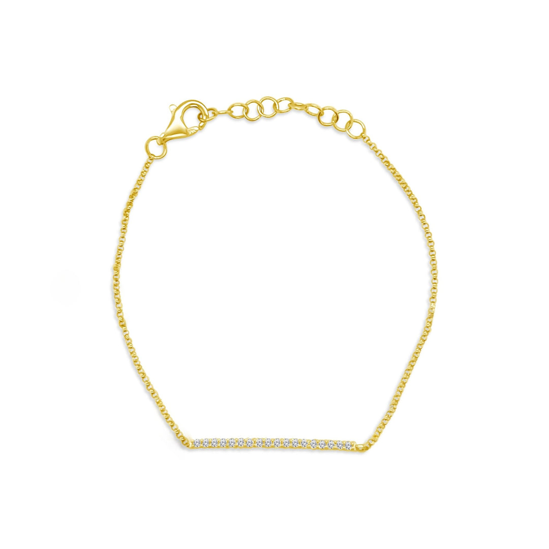 Diamond Bar Bracelet - Lindsey Leigh Jewelry