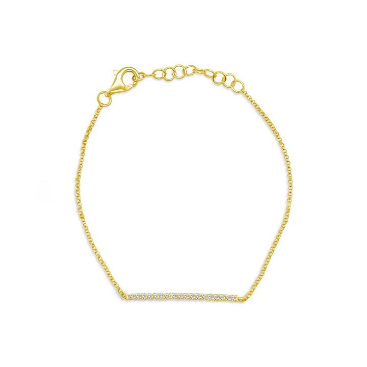 Diamond Bar Bracelet - Lindsey Leigh Jewelry