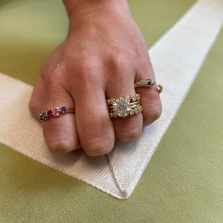 Diamond Bezel Band  Lindsey Leigh Jewelry.

