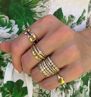 Diamond Bezel Band  Lindsey Leigh Jewelry.
