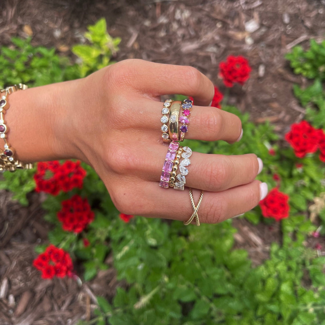Diamond Bezel Loop Bangle – Lindsey Leigh Jewelry