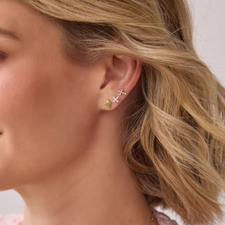 Diamond Bezel Cross Studs  Lindsey Leigh Jewelry.
