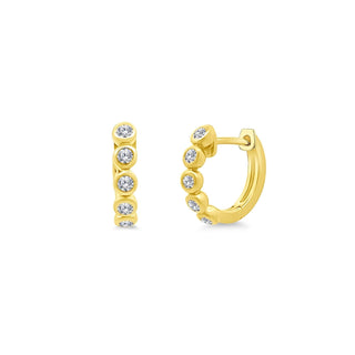 Diamond Bezel Huggies  Lindsey Leigh Jewelry.
