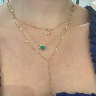 Diamond Bezel Lariat  Lindsey Leigh Jewelry.

