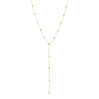 Diamond Bezel Lariat  Lindsey Leigh Jewelry.
