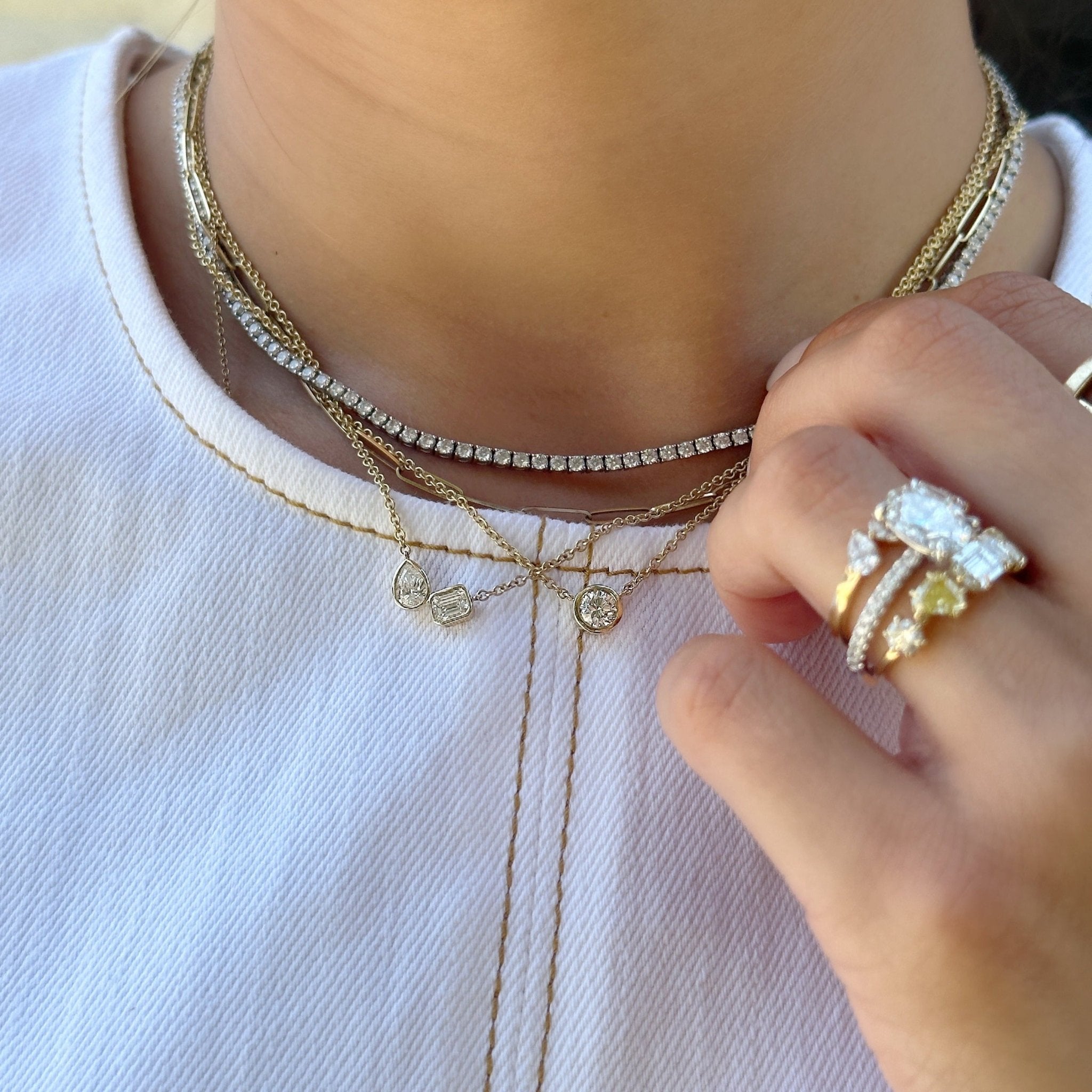 Pink & White Diamond Necklace – Leviev Diamonds
