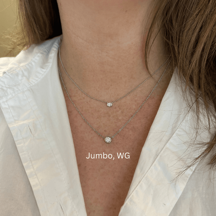 Diamond Bezel Necklace - Lindsey Leigh Jewelry