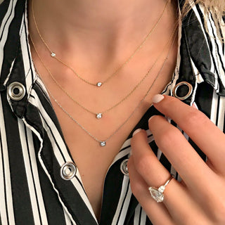 Diamond Bezel Necklace  Lindsey Leigh Jewelry.
