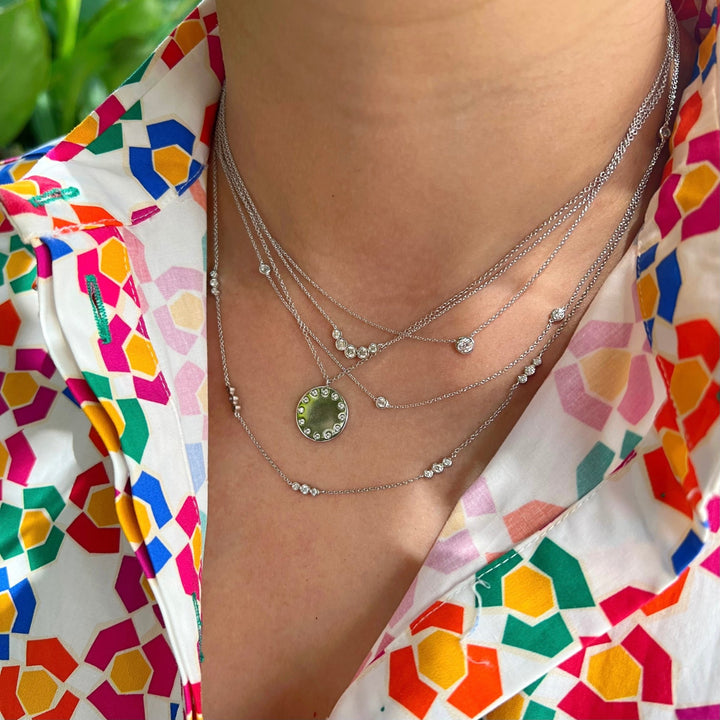 Diamond Bezel Necklace - Lindsey Leigh Jewelry