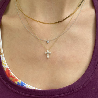Diamond Bezel Necklace  Lindsey Leigh Jewelry.
