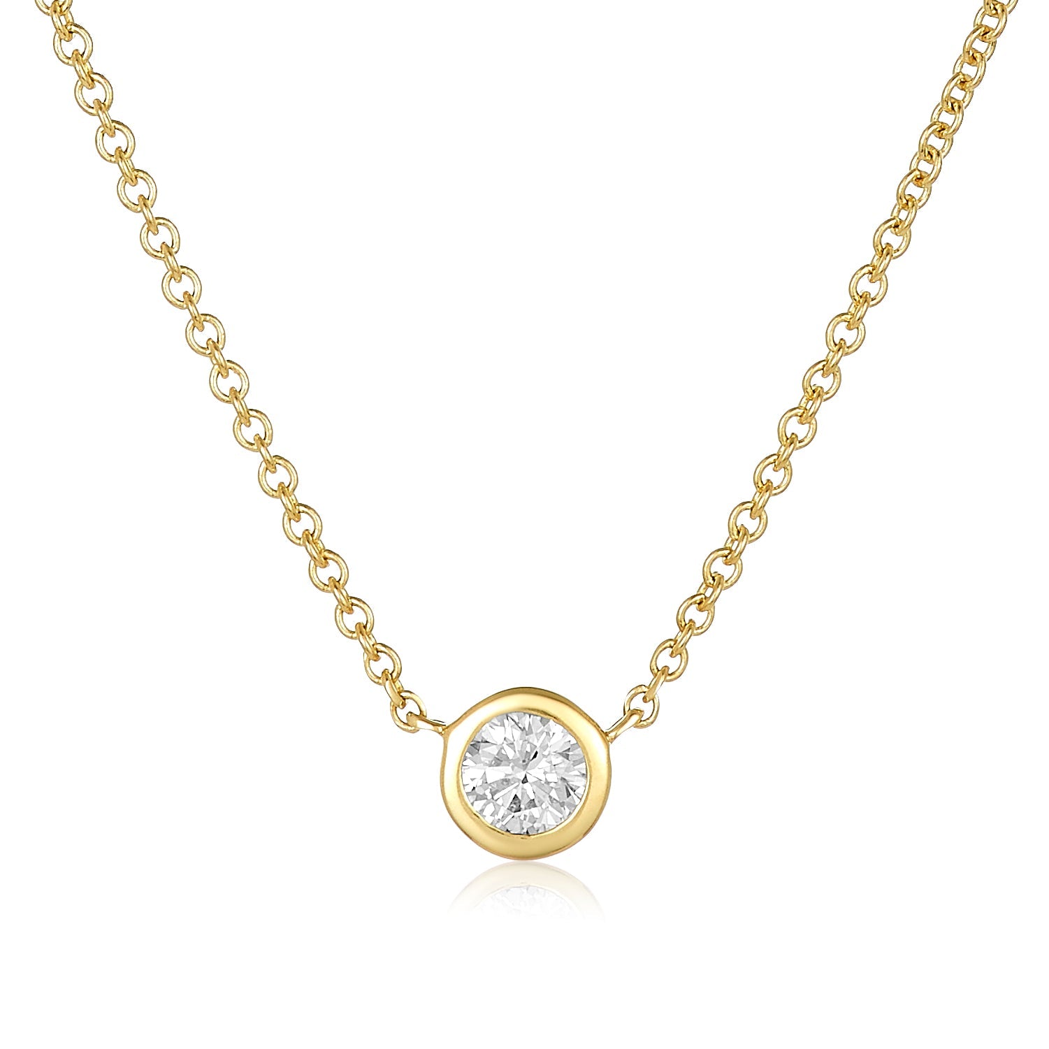 Diamond Bezel Necklace