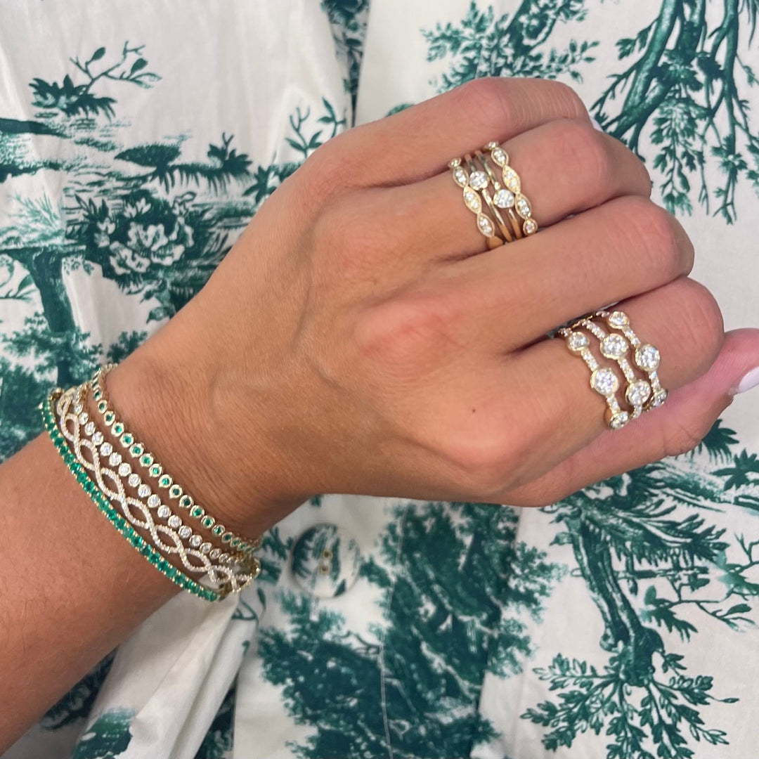 Diamond Bubble Layer Band - Lindsey Leigh Jewelry