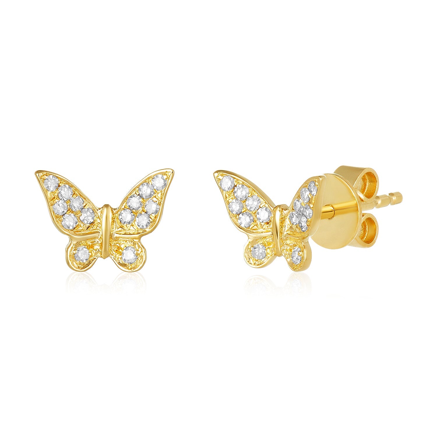 Diamond Butterfly Earrings Lindsey Leigh Jewelry