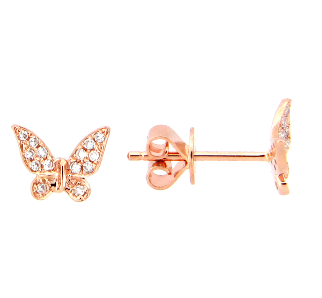 Diamond Butterfly Earrings - Lindsey Leigh Jewelry