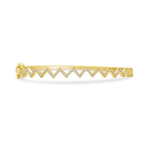 Diamond Chevron Bangle - Lindsey Leigh Jewelry
