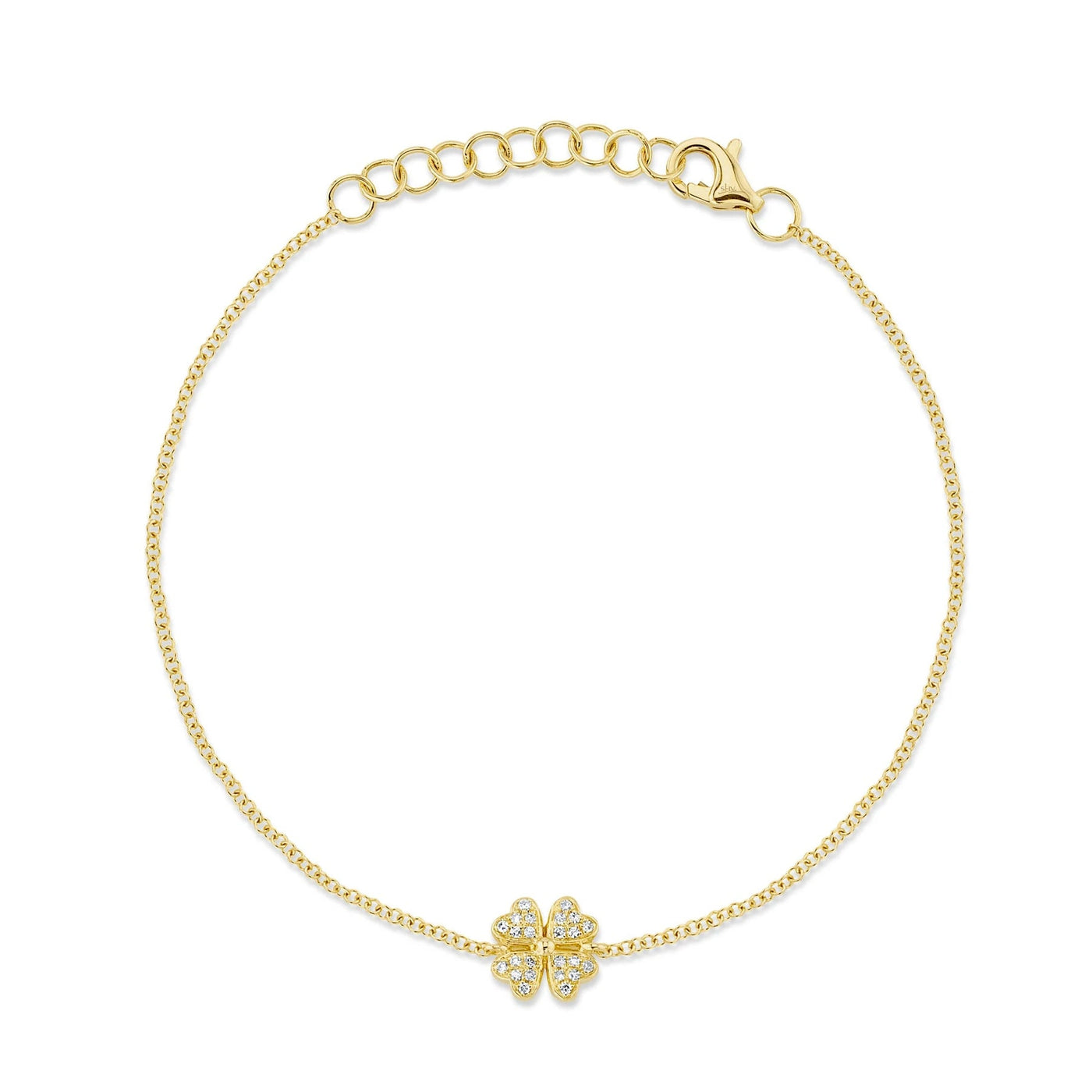 Diamond Clover Bracelet - Lindsey Leigh Jewelry