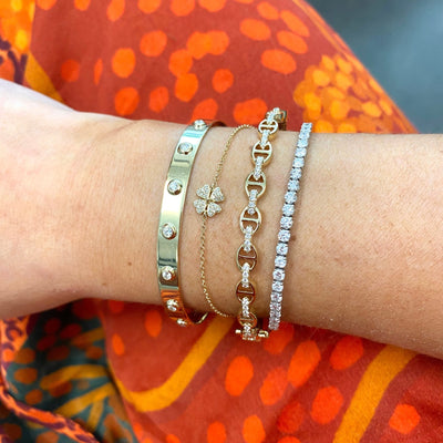 Diamond Clover Bracelet - Lindsey Leigh Jewelry