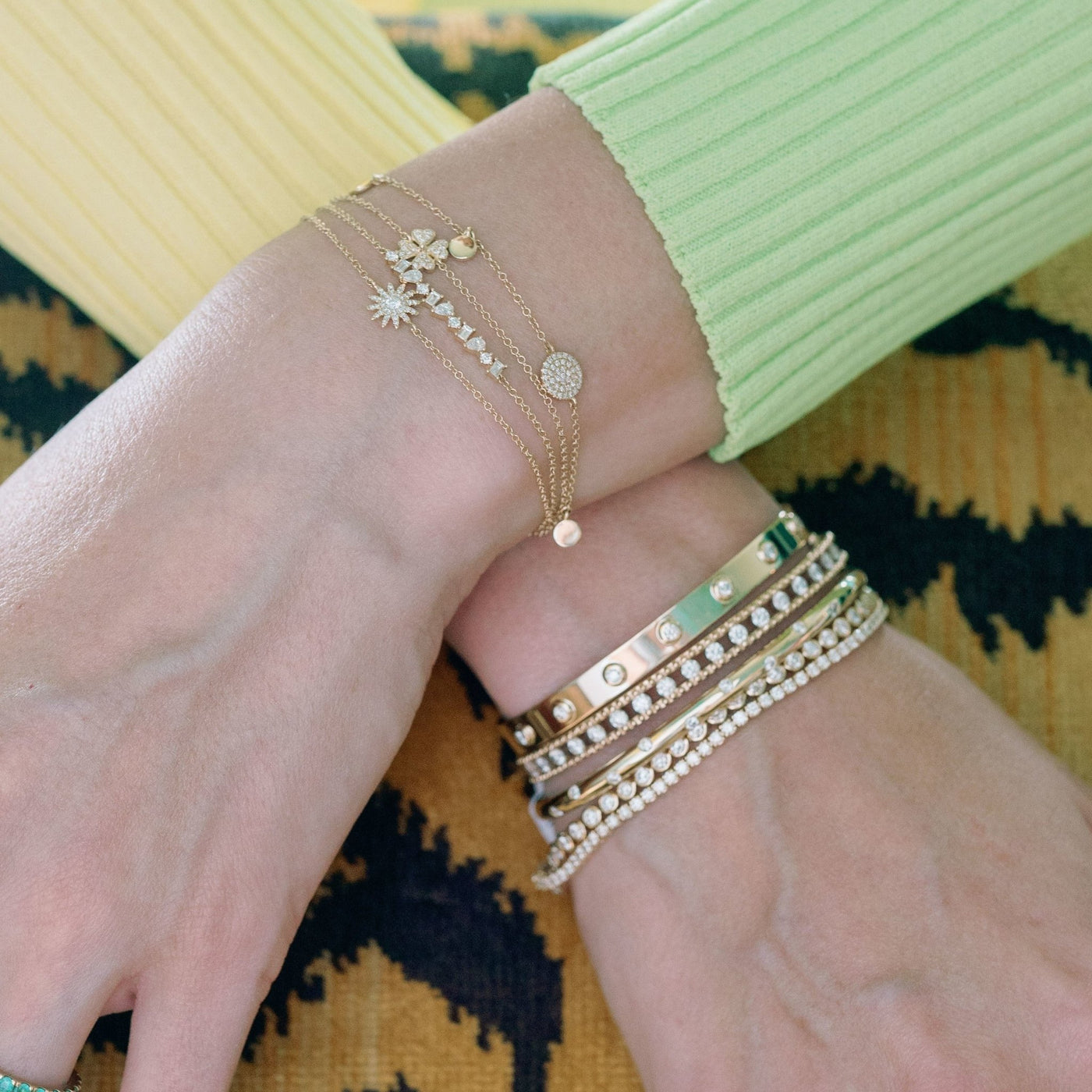 Diamond Clover Bracelet - Lindsey Leigh Jewelry