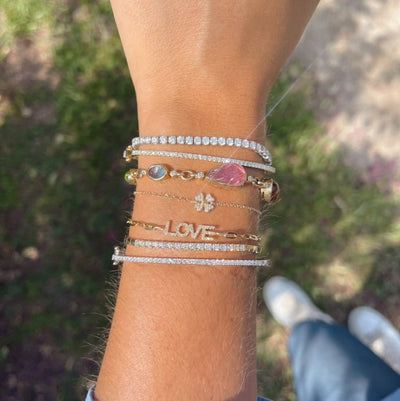 Diamond Clover Bracelet - Lindsey Leigh Jewelry